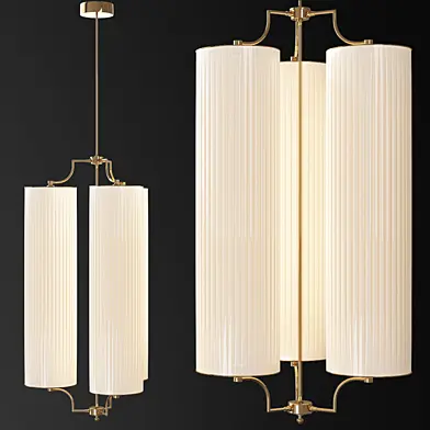Luci Italia ADEJO SILK AND WOOD CHANDELIER