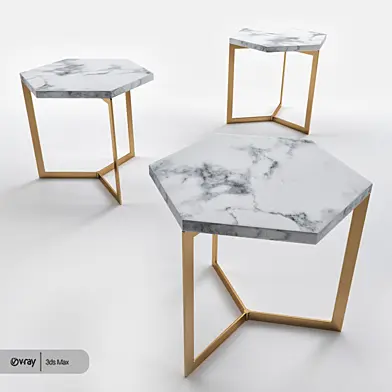 Hex side table hudson drink table set