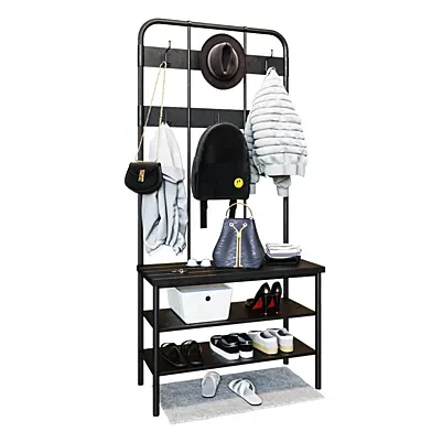 IKEA ПИННИГ Вешалка с секцией для обуви  одежда Напольная вешалка  одежда прихожая гардероб