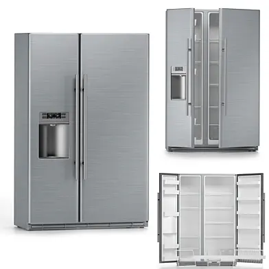 Fridge refrigerator two doors freezer inside outside