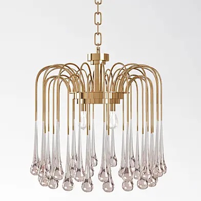 Beveled Murano Glass Teardrop Chandelier
