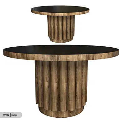 Round gold brass luxe glam dining table