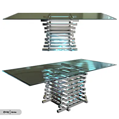 Modrest crawford contemporary clear glass square dining table