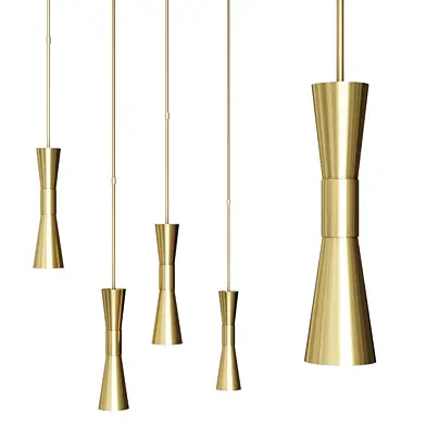 Clarkson Medium Narrow Pendant by AERIN Brass