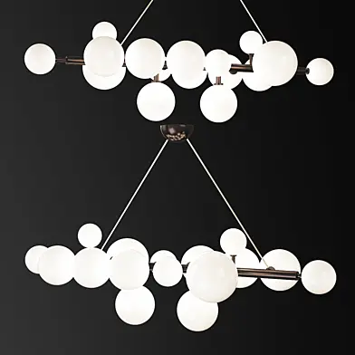 Black Nickeled Mimosa Chandelier