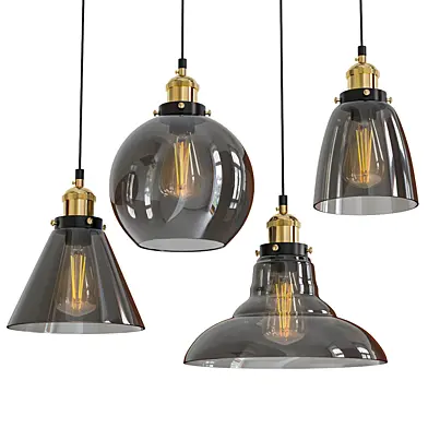 Glass lamp shade pendant