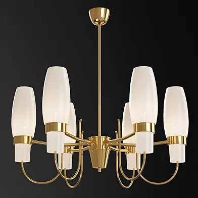 Brass Chandelier from Nikoll Vienna