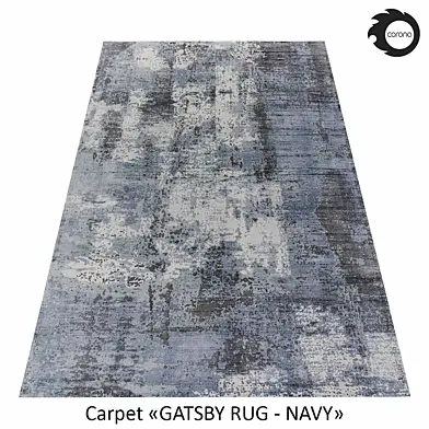 Индийский ковёр из арт-шелка «GATSBY RUG» NAVY