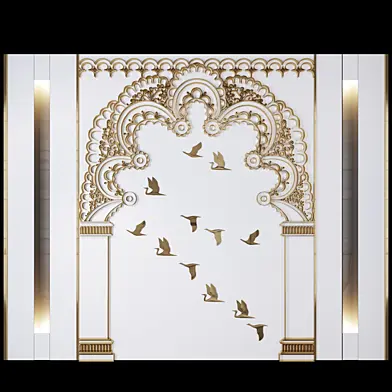 Wall Metall Arch White