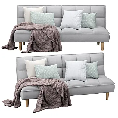 Sofa Bed Siljan Fabric Light Grey