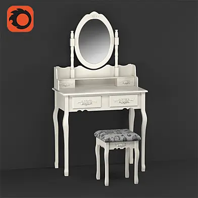 Туалетный столик с зеркалом и табуретом Secret De Maison ARNO mod.HX18-263