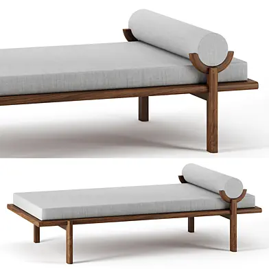 Walnut Crescent Lounge by Vonnegut Kraft