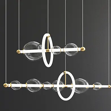 In-Line Lamp with Transparent Balls