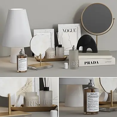 Decorative set Zara Home 3 with Table lamp