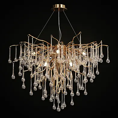 Chandelier with drop shaped pendants MARIAN Lampatron