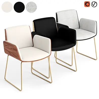 Punt Hug metal legs chair