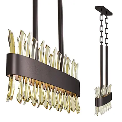 Hinkley Revel Wide Black and Crystal Island Pendant