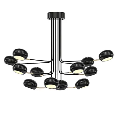 CURVED STIX CHANDELIER 12