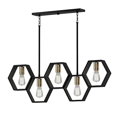 MODERN HEXAGON LINEAR CHANDELIER