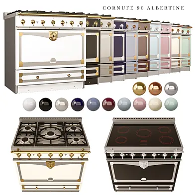 Газовая и индукционная плита La Cornue Cornufe 90 Albertine