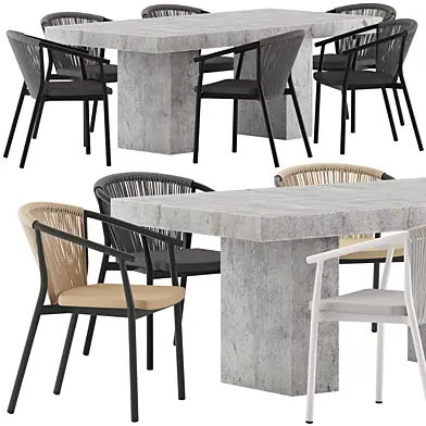 Coco Republic Abbott Dining Table and Marco Chair