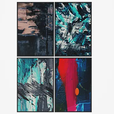 Абстрактная картина Abstract painting set 2