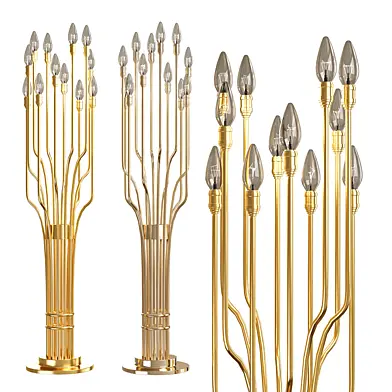 Janis Floor Lamp in Brass Detail