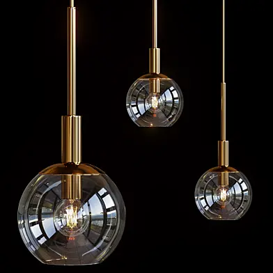 Lamp ROUND GLASS golden finish - Nordal