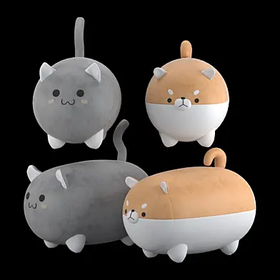 Мягкие игрушки кот и собака