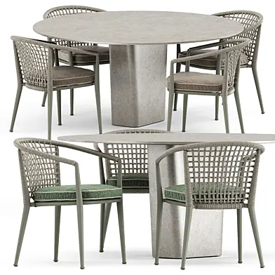 Erica 19 chair by bebitalia and Tao dining table by Tribu