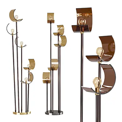 Mid-Century Modern Robert Sonneman Smoked Acrylic Lucite Chrome Floor Lamp