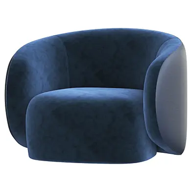 BOTERO Upholstered fabric armchair with armrests