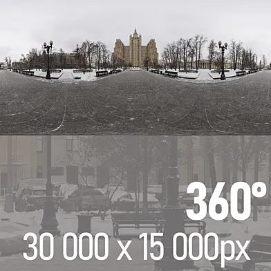 Панорама 360. Высотное здание на Кудринской площади.