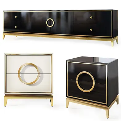 Комод&nbsp; и тумба прикроватная Ар деко 05. Nightstand, Tvstand by LaLume
