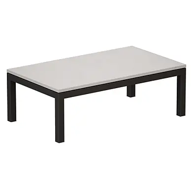 Журнальный столик Parsons White Marble Top/ Dark Steel Base 48x28 Small Rectangular Coffee Table (Crate and Barrel)