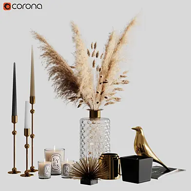 Decorative set with pampas 02