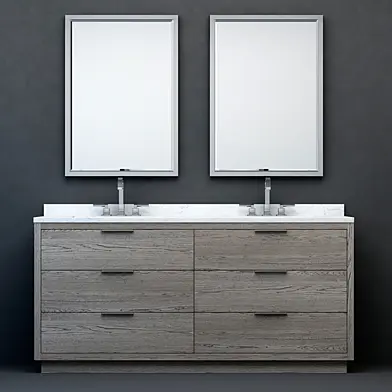 RH Modern Machinto double vanity