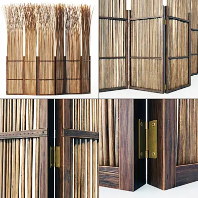 Screen thin branch wood decor n1 / Ширма деревянная из тонких веток