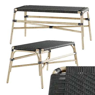 Rattan ottoman MD40 / Банкетка из ротанга c плетением