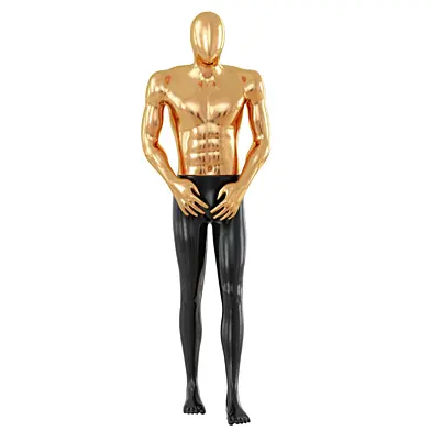 Abstract mannequin made of plastic and gold color 75
