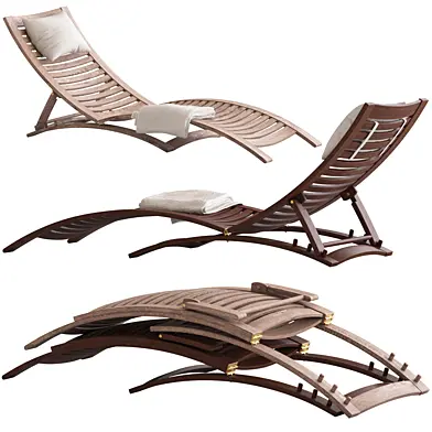 Linea Furniture Lucca Wooden Sun Lounge