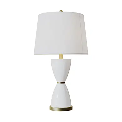 MoDRN Neo Luxury White Hourglass Table Lamp