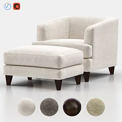 Taylor Lounge Chair with Ottoman BAU3102C