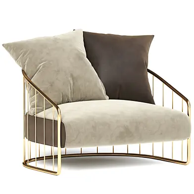 CHARLESTON Fabric armchair
