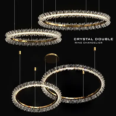 Crystal double ring chandelier