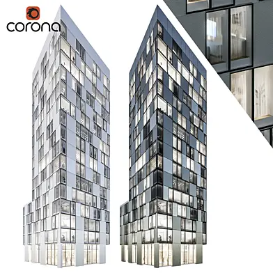 Modern residential building 08 | night + interiors