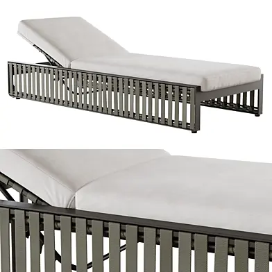 Outdoor garden wicker woven lounger Skyline design Horizon