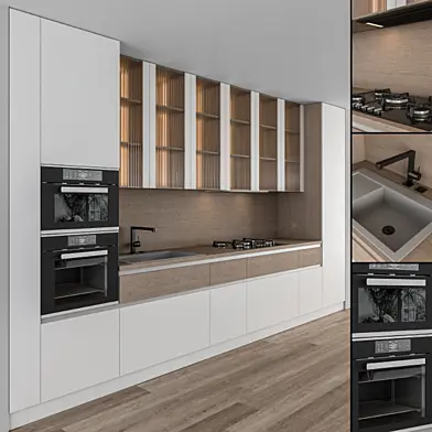 Kitchen Modern - White and Wood 39