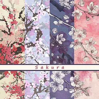 Дизайнерские обои Sakura pack 1