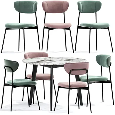 Petal Dining Chair Roxanne Table